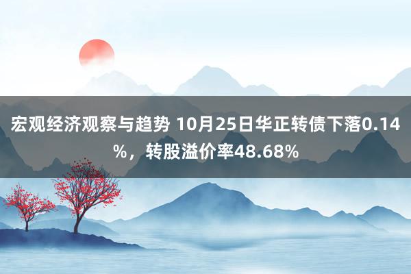 宏观经济观察与趋势 10月25日华正转债下落0.14%，转股溢价率48.68%