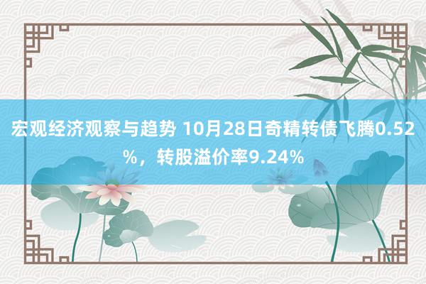 宏观经济观察与趋势 10月28日奇精转债飞腾0.52%，转股溢价率9.24%