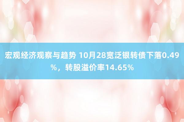 宏观经济观察与趋势 10月28宽泛银转债下落0.49%，转股溢价率14.65%