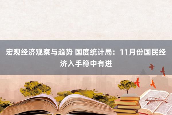 宏观经济观察与趋势 国度统计局：11月份国民经济入手稳中有进