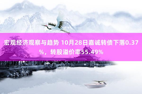 宏观经济观察与趋势 10月28日嘉诚转债下落0.37%，转股溢价率55.49%