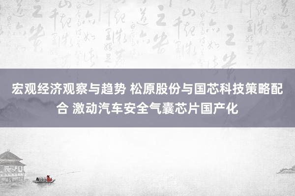 宏观经济观察与趋势 松原股份与国芯科技策略配合 激动汽车安全气囊芯片国产化