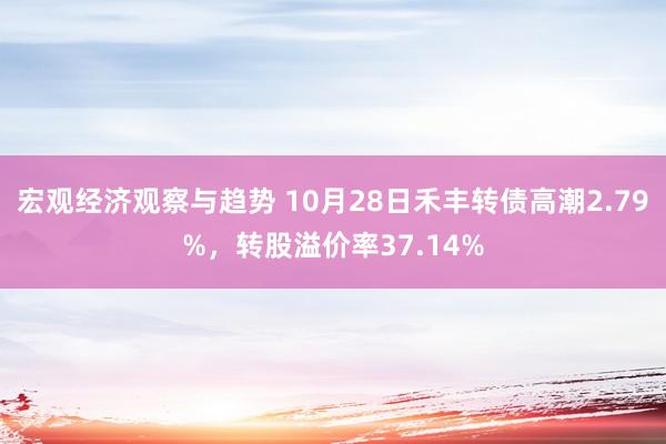 宏观经济观察与趋势 10月28日禾丰转债高潮2.79%，转股溢价率37.14%