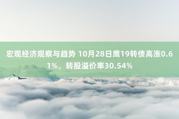 宏观经济观察与趋势 10月28日鹰19转债高涨0.61%，转股溢价率30.54%