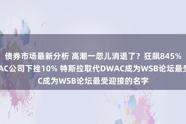 债券市场最新分析 高潮一忽儿消退了？狂飙845%后特朗普SPAC公司下挫10% 特斯拉取代DWAC成为WSB论坛最受迎接的名字