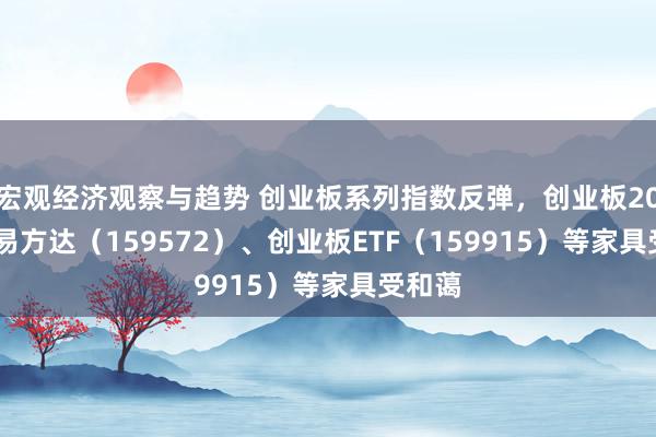 宏观经济观察与趋势 创业板系列指数反弹，创业板200ETF易方达（159572）、创业板ETF（159915）等家具受和蔼