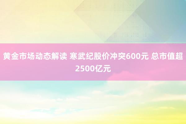 黄金市场动态解读 寒武纪股价冲突600元 总市值超2500亿元