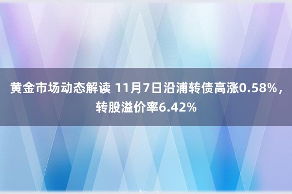 黄金市场动态解读 11月7日沿浦转债高涨0.58%，转股溢价率6.42%