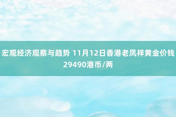 宏观经济观察与趋势 11月12日香港老凤祥黄金价钱29490港币/两