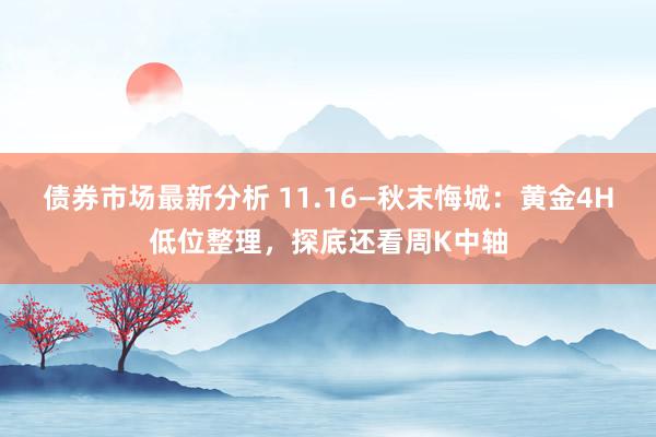 债券市场最新分析 11.16—秋末悔城：黄金4H低位整理，探底还看周K中轴