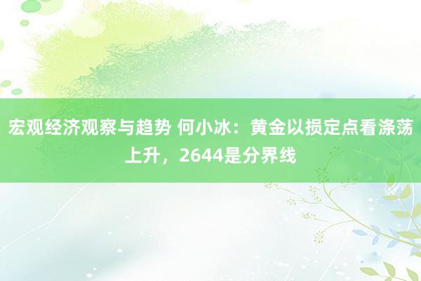 宏观经济观察与趋势 何小冰：黄金以损定点看涤荡上升，2644是分界线