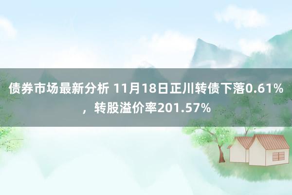 债券市场最新分析 11月18日正川转债下落0.61%，转股溢价率201.57%