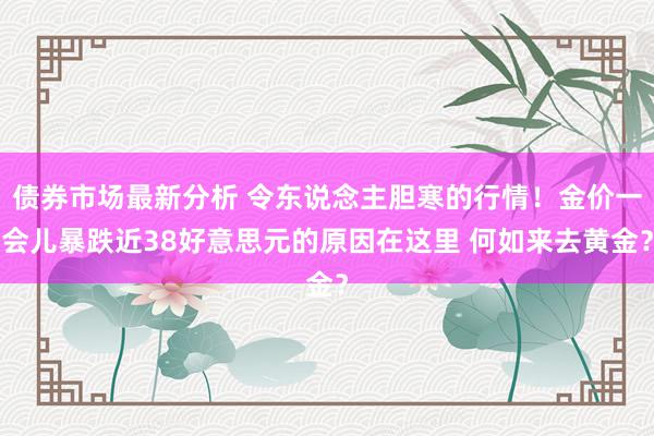 债券市场最新分析 令东说念主胆寒的行情！金价一会儿暴跌近38好意思元的原因在这里 何如来去黄金？