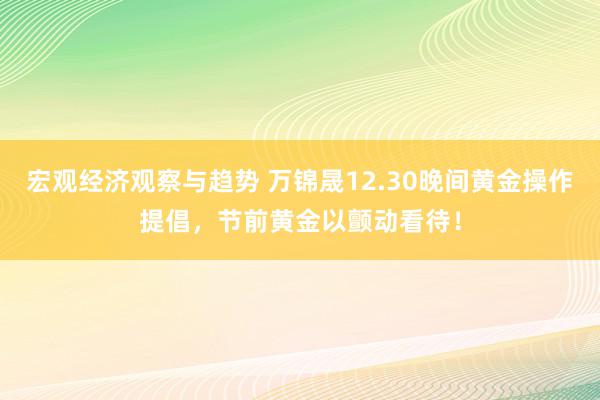 宏观经济观察与趋势 万锦晟12.30晚间黄金操作提倡，节前黄金以颤动看待！