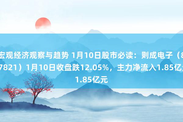 宏观经济观察与趋势 1月10日股市必读：则成电子（837821）1月10日收盘跌12.05%，主力净流入1.85亿元