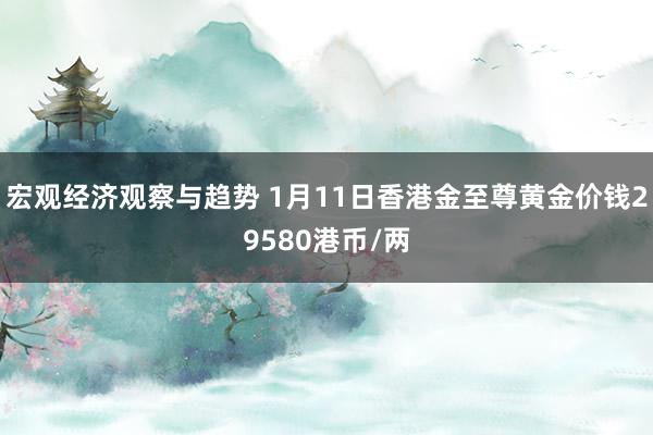 宏观经济观察与趋势 1月11日香港金至尊黄金价钱29580港币/两