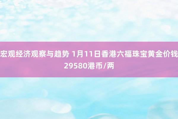 宏观经济观察与趋势 1月11日香港六福珠宝黄金价钱29580港币/两