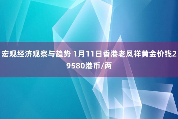 宏观经济观察与趋势 1月11日香港老凤祥黄金价钱29580港币/两