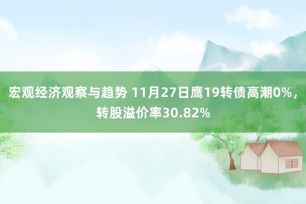 宏观经济观察与趋势 11月27日鹰19转债高潮0%，转股溢价率30.82%