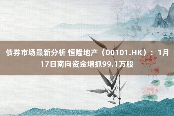 债券市场最新分析 恒隆地产（00101.HK）：1月17日南向资金增抓99.1万股