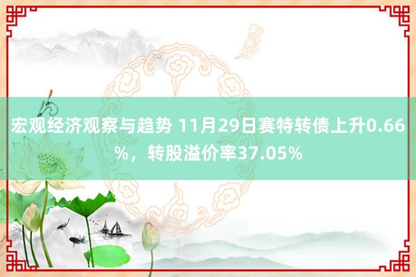 宏观经济观察与趋势 11月29日赛特转债上升0.66%，转股溢价率37.05%