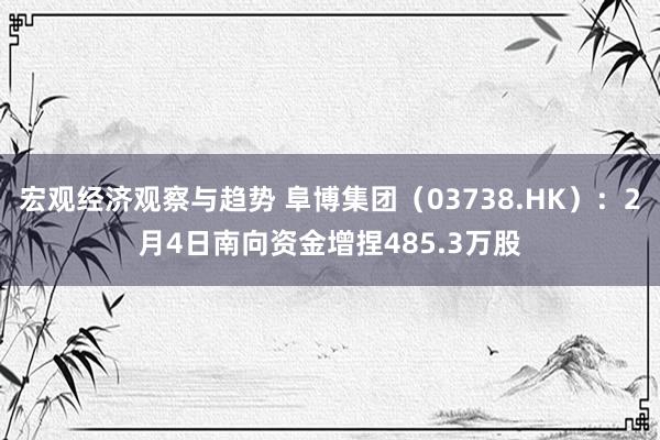 宏观经济观察与趋势 阜博集团（03738.HK）：2月4日南向资金增捏485.3万股