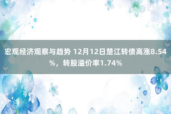 宏观经济观察与趋势 12月12日楚江转债高涨8.54%，转股溢价率1.74%