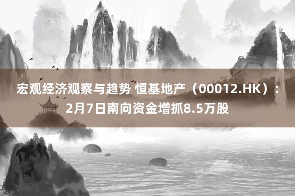 宏观经济观察与趋势 恒基地产（00012.HK）：2月7日南向资金增抓8.5万股