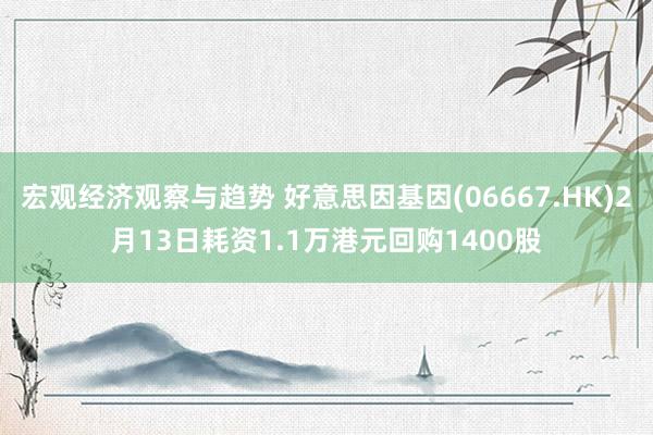 宏观经济观察与趋势 好意思因基因(06667.HK)2月13日耗资1.1万港元回购1400股