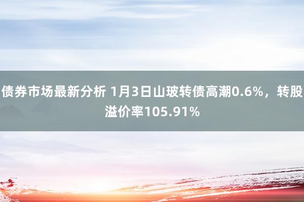 债券市场最新分析 1月3日山玻转债高潮0.6%，转股溢价率105.91%