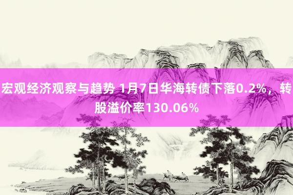 宏观经济观察与趋势 1月7日华海转债下落0.2%，转股溢价率130.06%