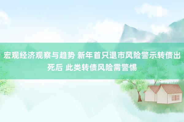 宏观经济观察与趋势 新年首只退市风险警示转债出死后 此类转债风险需警惕