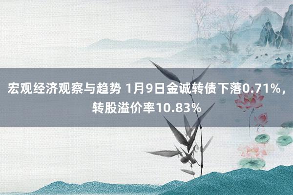 宏观经济观察与趋势 1月9日金诚转债下落0.71%，转股溢价率10.83%